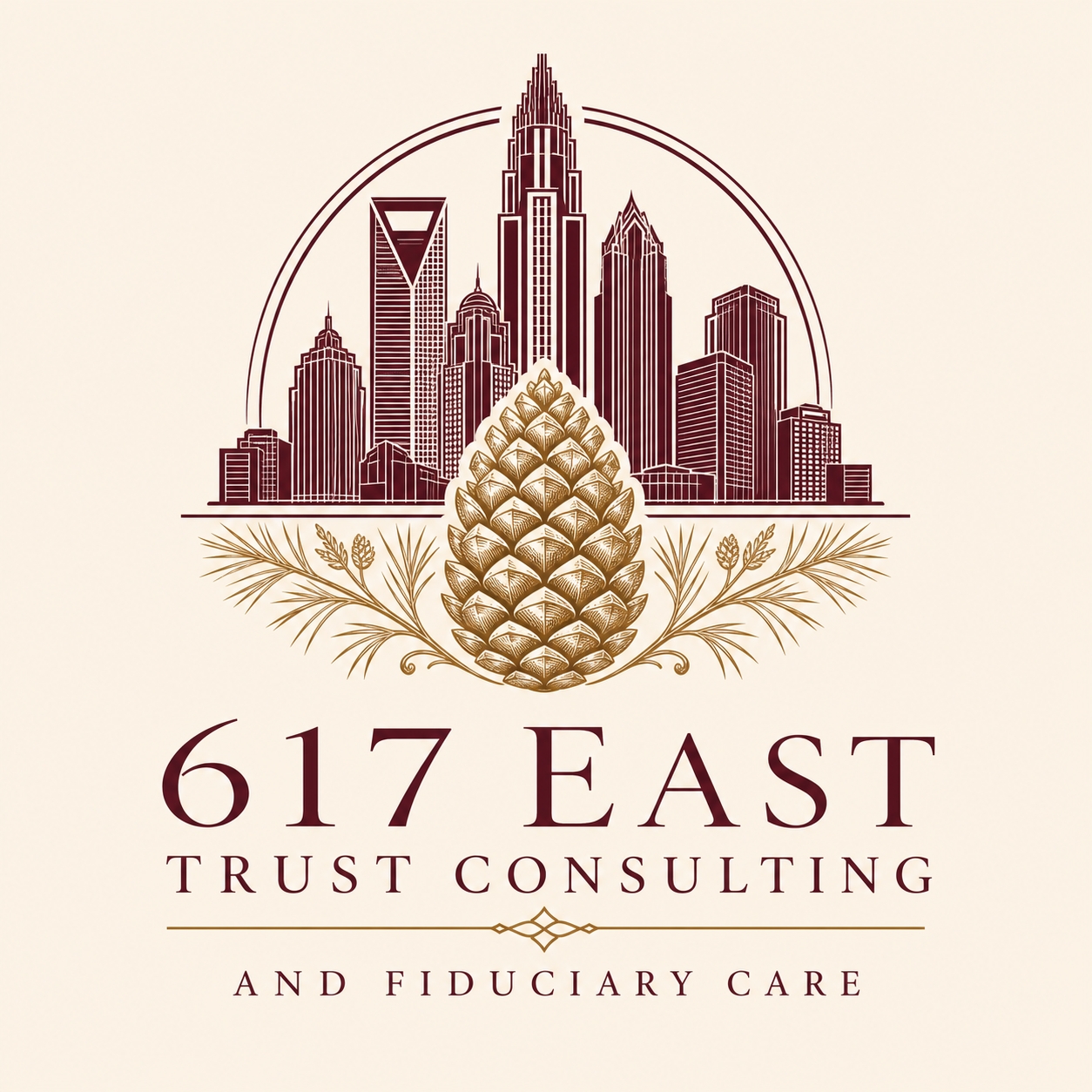 617 East Trust detailed crest watermark